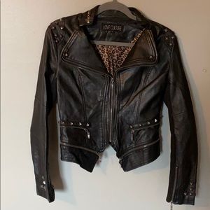 Black leather jacket